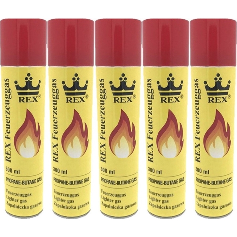 Aanstekergas - 5x stuks - butaan gas - 300 ml -
