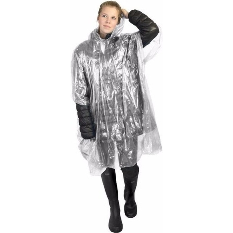 15x wegwerp regenponcho transparant One size -