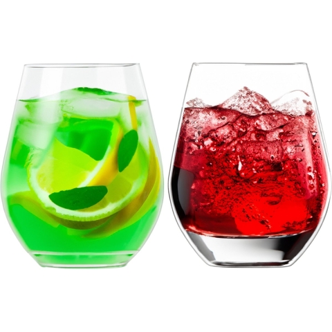 Drinkglas - 6x - transparant - kunststof - 515 ml -