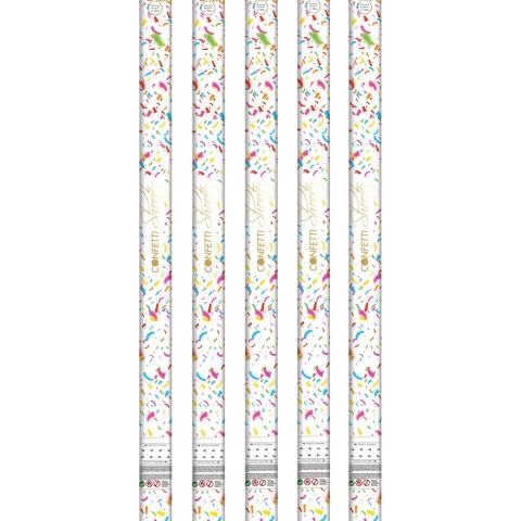 Party confetti shooters - 10x - confettikanon - gekleurd - papier - 80cm -