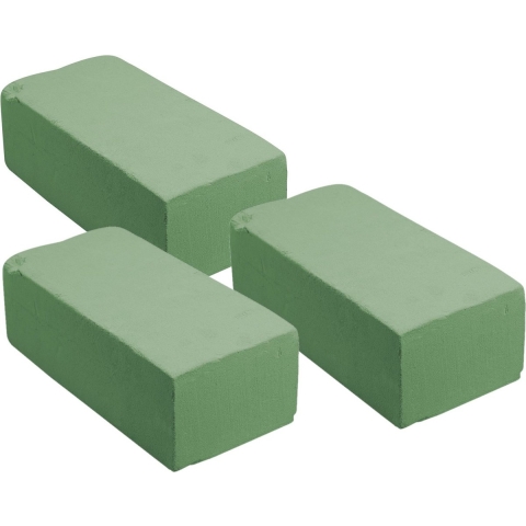 Rechthoekig groen steekschuim/oase nat - 8x - 20 x 10 x 7 cm - Steekschuim voor echte bloemen -