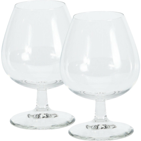 Cognac/likeur glazen - 16 stuks - transparant - 350 ml -