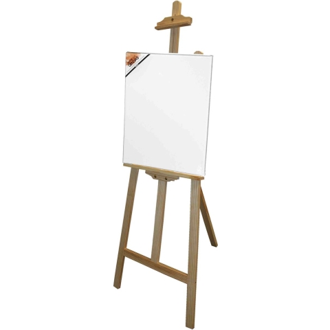 Benson houten schildersezel 140 cm met 2x canvas doeken 30 x 42 cm -