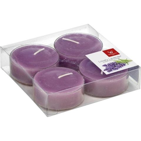 Maxi geurtheelichtjes/waxinelichtjes - 36x - lavendel geur - 8 branduren -