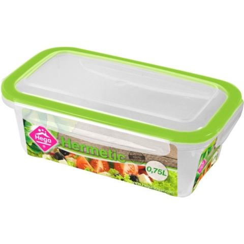Vershoudbakje 0.75 liter - 12x - transparant - kunststof - 19 x 11 x 7 cm - Luchtdicht afgesloten -