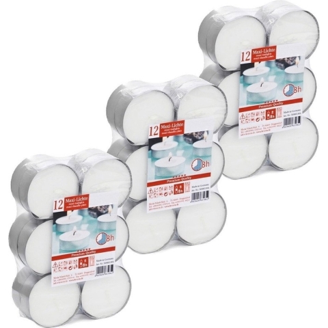 Trend Candles Waxinelichtjes - 36x stuks - 8 branduren -