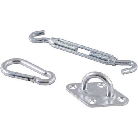 3x Schaduwdoek ophangaccessoires 3-delig -