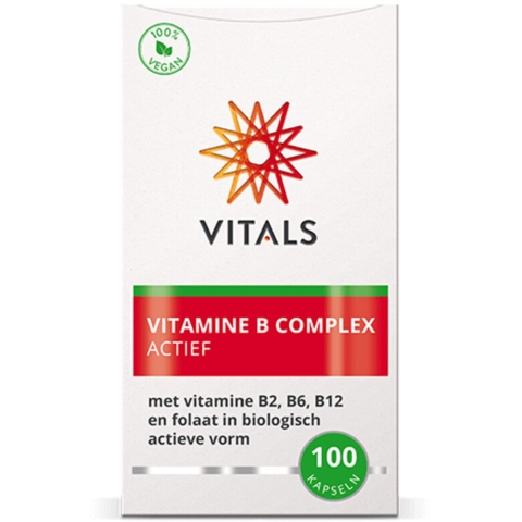 Gratis Verzending: 2x Vitals Vitamine B Complex Actief 100 capsules