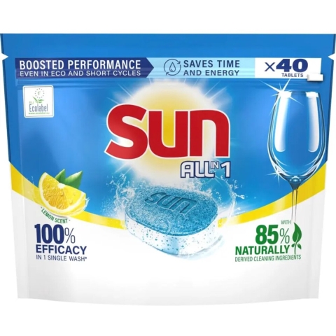 Sun Vaatwastabletten All-in-1 Lemon 40 stuks