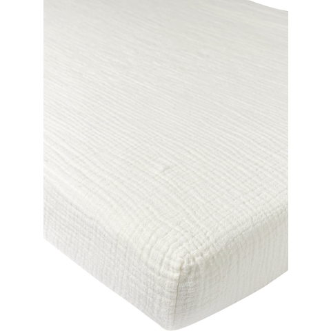 Hoeslaken Ledikant Meyco Pre-Washed 60x120 Offwhite