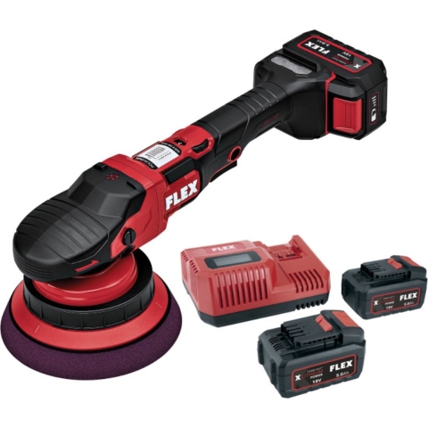Flex XCE 8 150 18-EC Set 18V Accu Excentrische Polijstmachine Set (2x 5.0Ah Accu) - 150 Mm