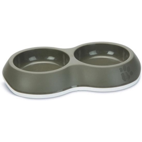 Savic Voerbak Delice Double - Hondenvoerbak - 26x16x4 cm - Assorti - Geschikt Voor Honden En Katten