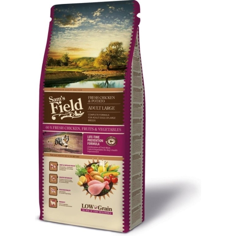 Sam's Field Adult Large - Kip & Aardappel - 13 kg