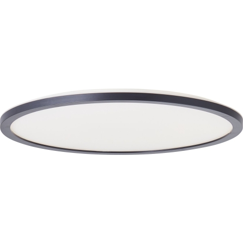 Brilliant Brennan - Plafondlamp - Badkamer - LED 24W 4000K - 3-step dimmer - IP44 - Zwart/Wit