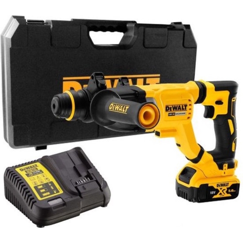 DeWALT DCH263P1-QW 18V Li-Ion XR Accu SDS-Plus Combihamer set (1x 5,0Ah) in koffer - 3J - koolborstelloos