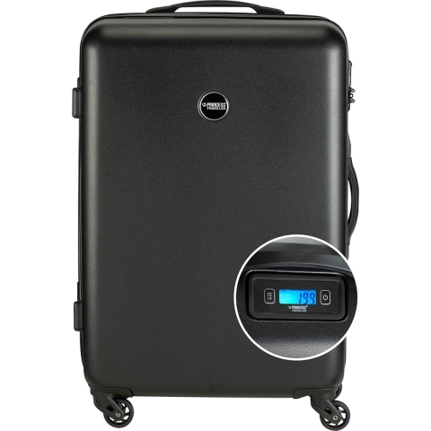 Princess Traveller PT01 Scale - Reiskoffer met geintegreerde weegschaal - Pitch Black - M - 66cm