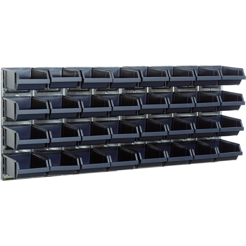 Raaco Wandsysteem Magazijnbakken 2 Panelen + 48 bakjes - 181204