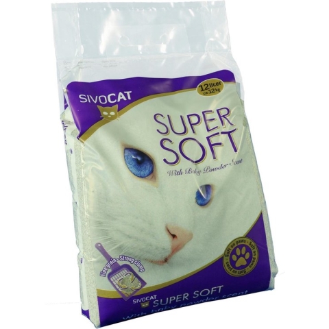 Sivocat Super Soft Kattenbakvulling - BabyPoeder - 12 l