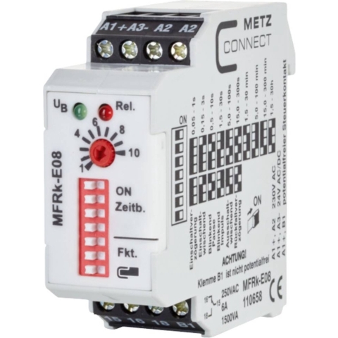Metz Connect 110658 MFRk-E08 Tijdrelais Multifunctioneel 230 V/AC 1 stuk(s) 1x wisselcontact
