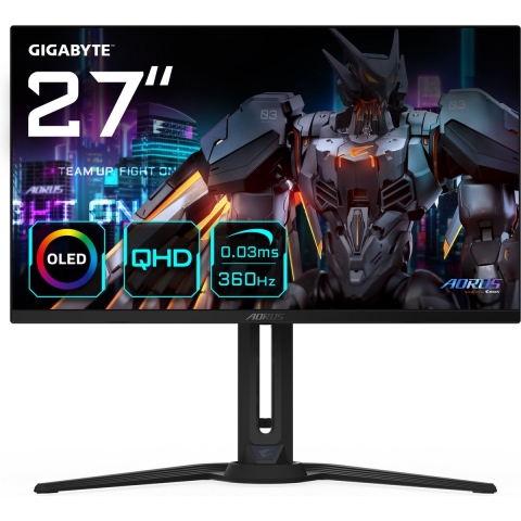 Gigabyte AORUS FO27Q3 27  Quad HD 360Hz OLED Gaming Monitor