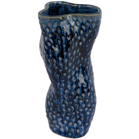 Vaas porselein H20cm blauw