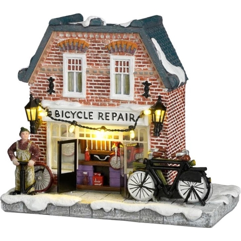 Bicycle repair shop battery operated l16,3xb8,5xh14,5cm - Luville