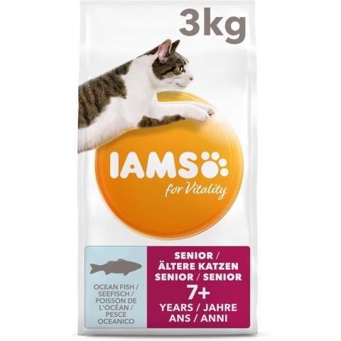 IAMS Senior Zeevis kattenvoer 3 kg - Merken