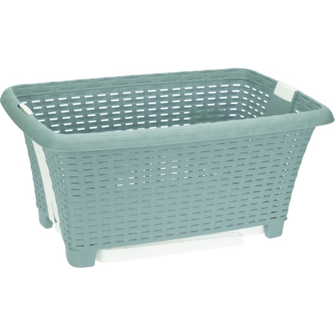 Bathroom solutions wasmand op poten - groen - 38 liter - 39 x 59 x 29 cm - Wasgoedmanden -