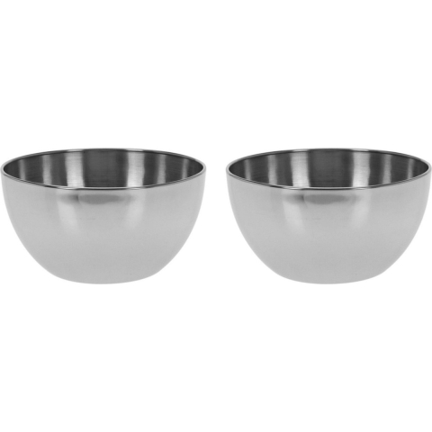 8x stuks salade schaaltjes/kommetjes RVS 13 cm -