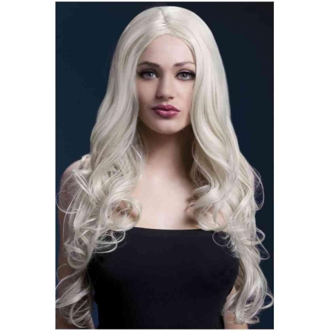 Luxe blonde pruik met krullen -