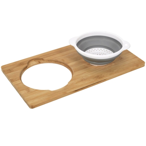 Snijplank met handig vergiet set - bamboe/kunststof - 50 x 28 cm - keuken - koken - handig - gadgets -