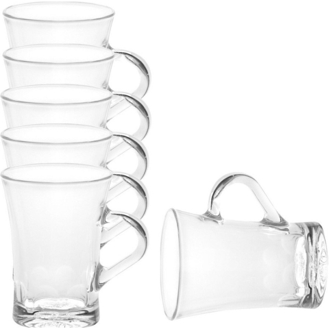 Duralex Koffie en Theeglazen Amalfi - 6x stuks - glas - 170 ml - transparant - Lungo -