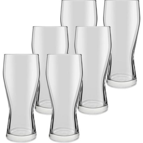 Royal Leerdam Bierglazen Mainz - 6x stuks - 400 ml - speciaal bier glazen -