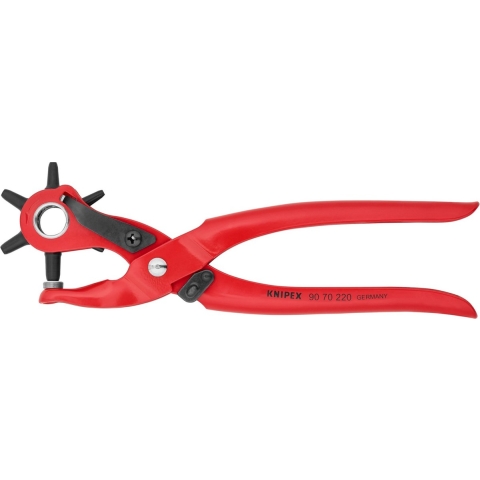 Knipex Revolverponstang | 220 mm Lengte | Rood Poedergecoat - 90 70 220 SB