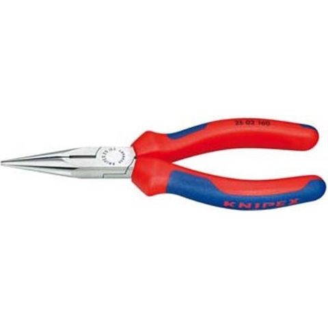 Knipex Platspitse Tang met Zijsnijder (Radiotang) | 140 mm Lengte | Meer-Componentengrepen | Zwart Geatramenteerd - 25 02 140 SB