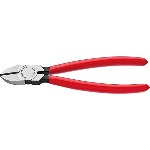 Knipex Zijsnijtang | 180 mm Lengte | Kunststof Bekleed | Zwart Geatramenteerd - 70 01 180 EAN