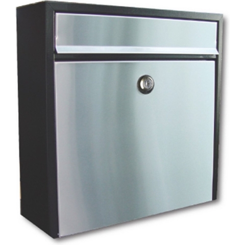 Allux Brievenbus Allux 2500 Zwart/Roestvaststaal - 40250060