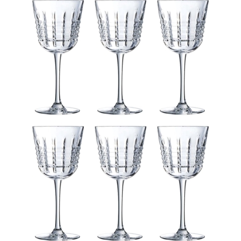Cristal d'Arques Rode Wijnglazen Rendez-Vous- 350 ml - 6 stuks