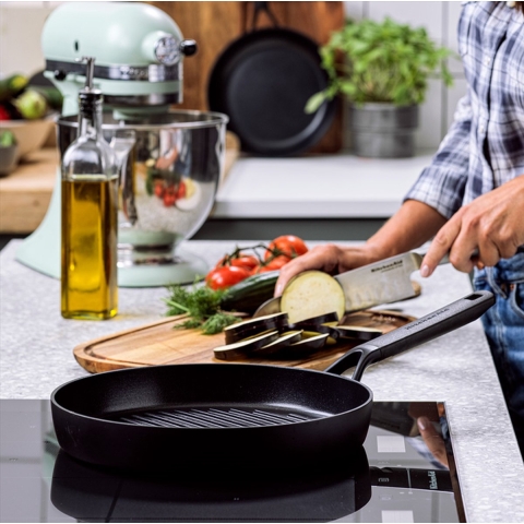 KitchenAid Grillpan Classic Forged - ø 28 cm - keramische anti-aanbaklaag