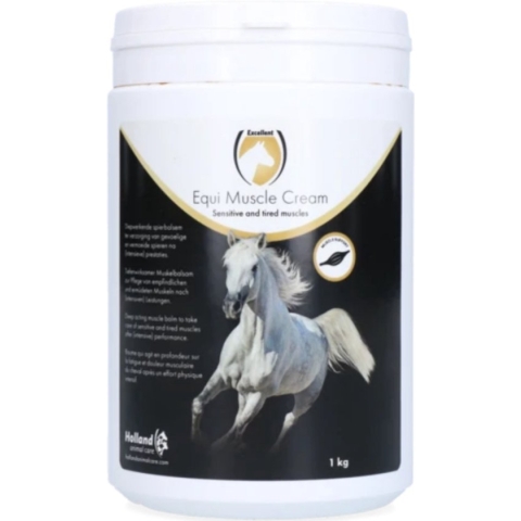 Excellent Equi Muscle Cream - Ter verzorging van gevoelige en vermoeide spieren na prestaties - Geschikt voor paarden - 1kg