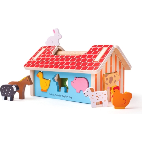 Houten Boerderij Vorm Sorteerbox