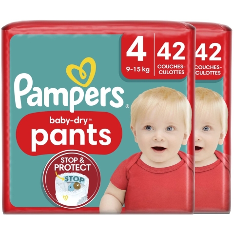 2x Pampers Baby Dry Luierbroekjes Maat 4 (9-15 kg) 42 stuks