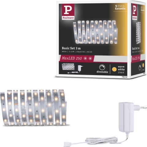 Paulmann MaxLED Stripe Basic 79852 LED-strip basisset Met connector (male) 24 V 3 m Warmwit