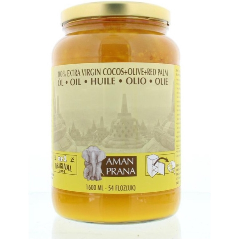 Amanprana Extra Virgin Cocos+Olive+Red Palm Olie | 1600 ml