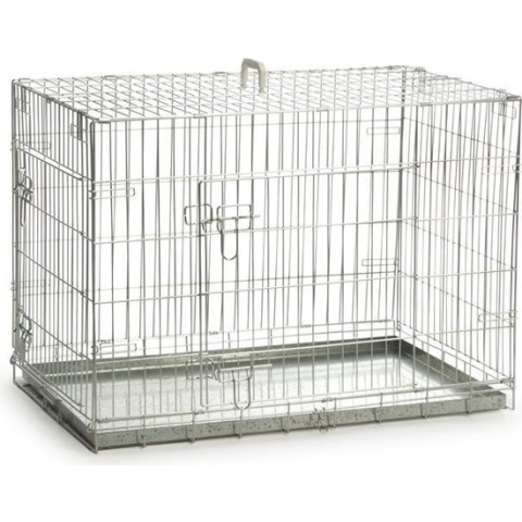 Beeztees - Hondenbench - 2 Deurs - Verzinkt - 89x60x66 cm