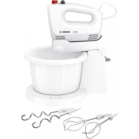 Bosch MFQ2600W CleverMixx - Handmixer - Incl mengkom - 375W - Wit