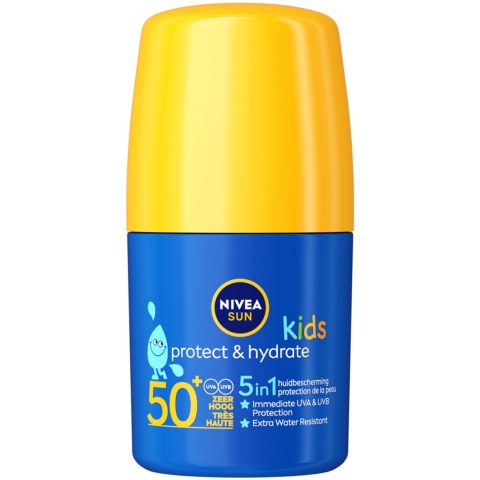 3x Nivea Sun Protect&Hydrate Zonnemelk Kids Roll On SPF50 50 ml