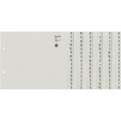 LEITZ Touw papier register, A-Z, voor 24 bestanden, grijs