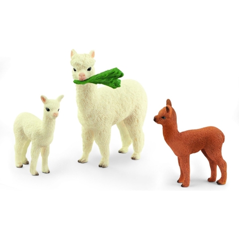 Schleich Wild Life - H: 8 cm - Alpacafamilie 42544 - Schleich - OneSize - Speelgoeddieren