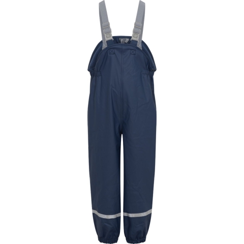 Color Kids Regenbroek m. Fleece/Gespen - PU - Dress Blues - Color Kids - 5 jaar (110) - Regenbroek